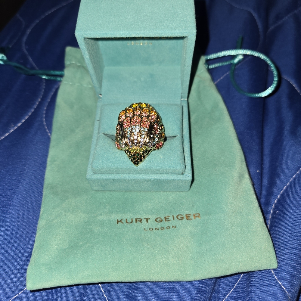 Kurt Geiger Vibrant Jewel-Toned Shell Ring